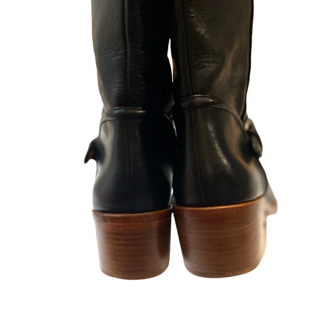 Coach Cecelia Soft Shine leather calf boots in Black Size 6 - Picture 12 of 16